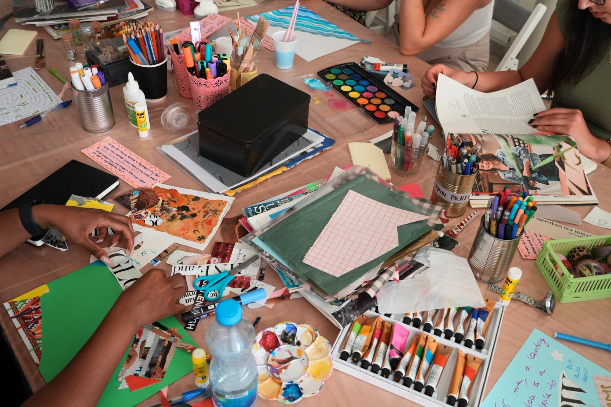 People crafting together at an UNDO gathering